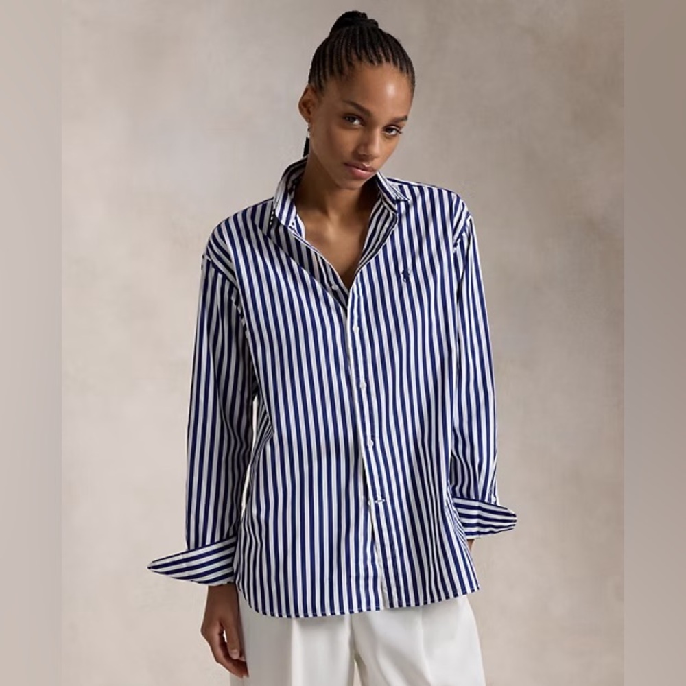 WORN ONCE: Polo Ralph Lauren Striped 100% Cotton Shirt